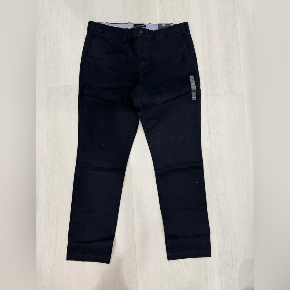 Men Tommy Hilfiger Slim Fit Stretch Chinos - Navy - 38W 34L
